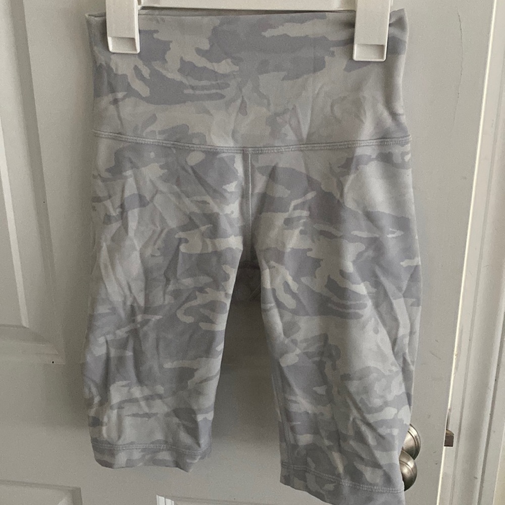 lululemon athletica Gray Camo Bike Shorts